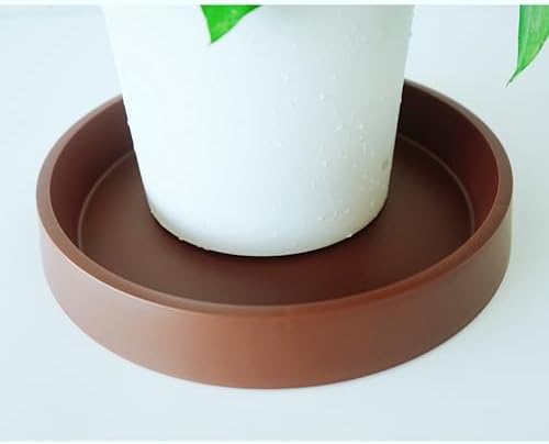 Plant Saucer Tray for Ceramic Plastic Pots, 18 inch Plant Saucers for Indoors, Pot Saucers Trays, Bird Bath Bowls, Flower Planter Water Drip Trays for Pots Base (18", Brown) - Image 5