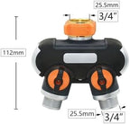 Hoses Connector Brass 3/4 Threaded 4-Way Garden Faucet Manifold Water Pipe 4-Way Manifold Female 3/4 Irrigation Valve 1 pc(B) - Image 2