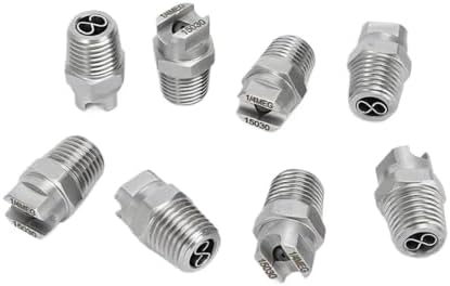 10 Pcs 1/4" High Pressure Cemented Carbide Flat Fan Nozzle 15 Degrees Stainless Steel Anti-clogging Spray - Image 4