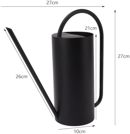 Plants Watering Can - 1500ml Large Capacity Stainless Steel Kettle for Indoor Outdoor Bonsai Plants and Garden - Long Spout Gardening Supplies (Black) - Image 3