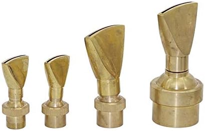 Hose Fittings 1 Pc Ornamental Adjustable Brass Fan Shaped Fountain Nozzles 1/2" 3/4" 1" 2" Duckbill Column Garden Landscape Sprinkler (Color : 1 inch) - Image 5