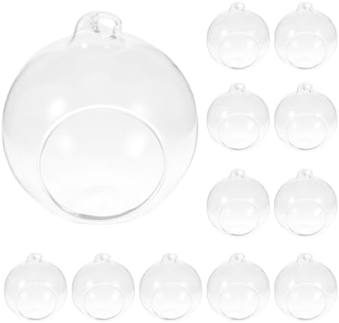 Glass Globe Terrarium Hanging Planter 12pcs for Succulents and Moss by GALPADA