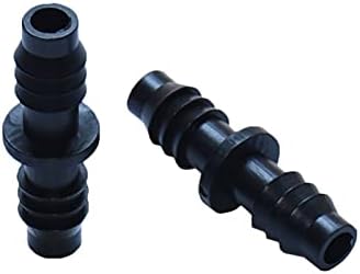Kitchen Garden Hose Irrigation 8/11 Straight Barb Hose Connector 8/11 Drip Irrigation Barbed Double Tee Connector 3/8" Irrigation Connection Barbed/Black/3/8'' - Image 6
