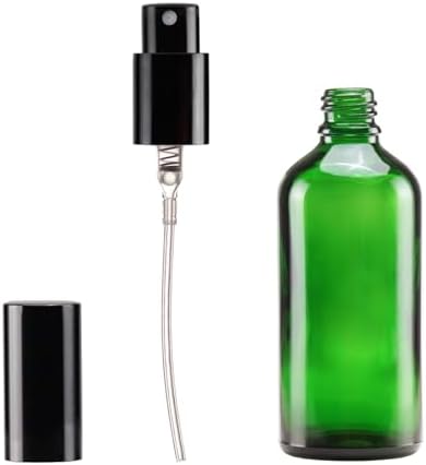 YIZHAO Green Glass Spray Bottles 4oz, with Small Fine Mist Spray, Metal Cap, Refillable for Essential Oil,Travel,Cleaning,Perfume,Aromatherapy,Makeup – 9 Pcs - Image 4