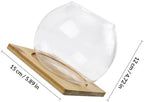 Milisten Glass Micro Landscape Bottle Wood Base for Bedroom Hotel - Image 2