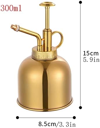 Sprinkler Bottle Stainless Steel Watering Can,Upgrade Mini Plant Spray Mister 10oz300ml Watering Pot for Outdoor Indoor Gardening Plant Silver,Gold Color Sprinkling can(Gold) - Image 2