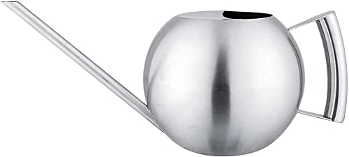 Watering Pot -Stainless Steel Watering Can 1000mL Long Mouth Round Sprinkling Pot for Home Garden Plant by Unknown