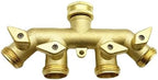 Heavy Duty Brass 4 Way Manifold Garden Hose Splitter Connector Water Tap Adapter 3/4 Inch Gardening Irrigation Faucet(EU) - Image 5