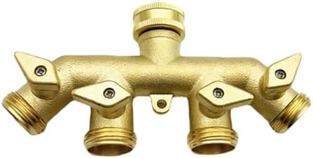 Heavy Duty Brass 4 Way Manifold Garden Hose Splitter Connector Water Tap Adapter 3/4 Inch Gardening Irrigation Faucet(US) - Image 5