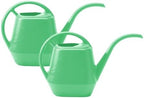 Bloem Aqua Rite 56 oz Plastic Watering Can, Long Spout, Mint Green, 2-Pack by Bloem