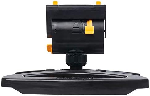 Melnor 65003-AMZ Mini Oscillating Sprinkler with Product Adapter Watering Set, On Base, Black, Yellow - Image 4