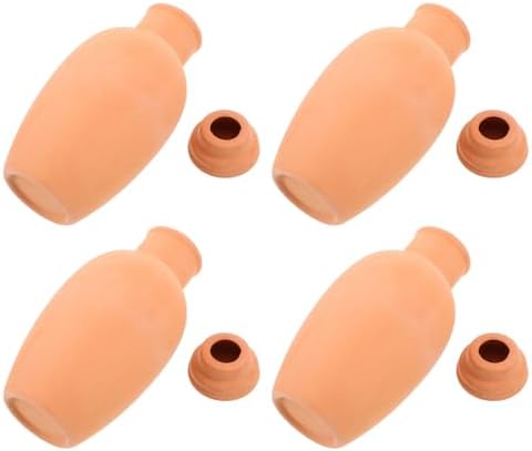 NUOBESTY Self Watering Stakes and Elegant Spike Design Terracotta 4pcs Automatic Watering Device with Optimal Breathability for Plants and Potted Plants for Offices and Balconies by NUOBESTY