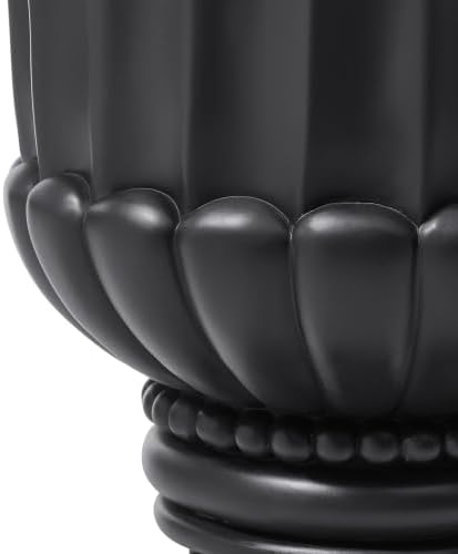 Classic Pedestal Urn Planter, 30 Inch, Black - Image 4