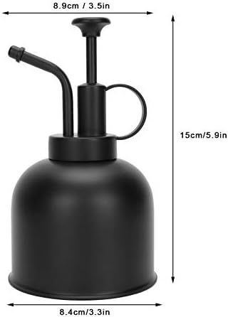 Stainless Steel Plant Mister Spray Bottle 10oz/300ml Mini Watering Can for Indoor Plants, Garden Small Watering Can for Garden, Plants, Cleaning, Black - Image 2