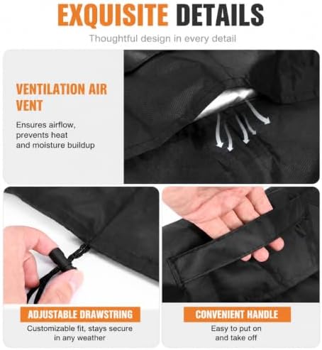 Garden Hose Reel Cover for Giraffe Tools AW40, Wall Mounted Hose Reel Protective Cover, Oxford Fabric Outdoor with Adjustable Drawstring,B Grey - Image 3