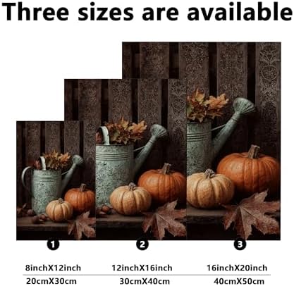 Autumn Harvest Wall Art, Vintage Copper Watering Can Decor, Fall Leaves and Pumpkins Home Aesthetic Print for Living Room, Kitchen, Seasonal Decor 16x20 Inch - Image 6