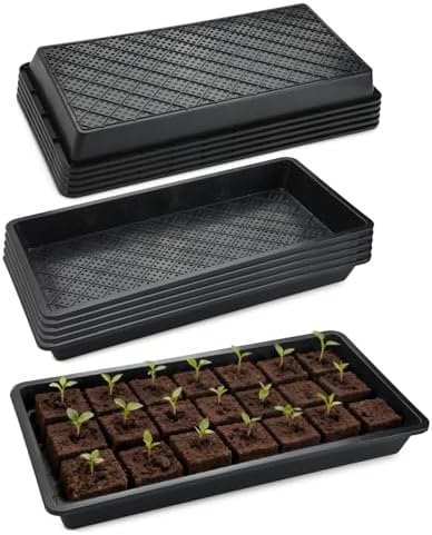 RooTrimmer 10 Pack 1020 Mesh Trays, Extra Strength 1020 Mesh Bottom Trays with Holes, 20'' x 10'', Heavy Duty Propagation Flats for Microgreens, Seed Starting, Soil Blocks, Hydroponics & Wheatgrass by RooTrimmer
