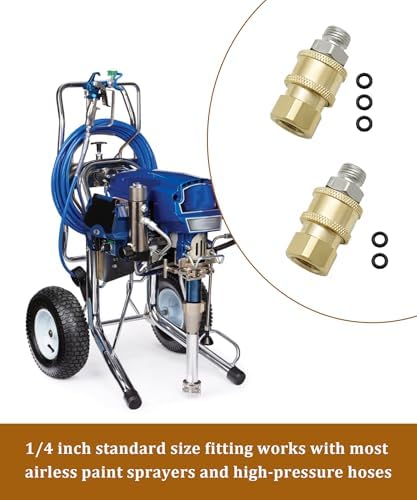 2Pcs 1/4" Stainless Steel Quick Connect Coupler Hose Fittings Fits for Graco/VEVOR/Titan Most Model Airless Paint Sprayer Accessories - Image 2