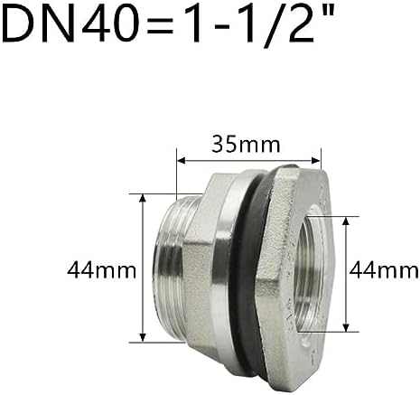 Hose Connector BSP Female Thread 304 Stainless Steel Pipe Fitting Coupler Water Tank Hole Drain, for Home Garden Hose Connectors Adapter Fitting(DN40) - Image 2