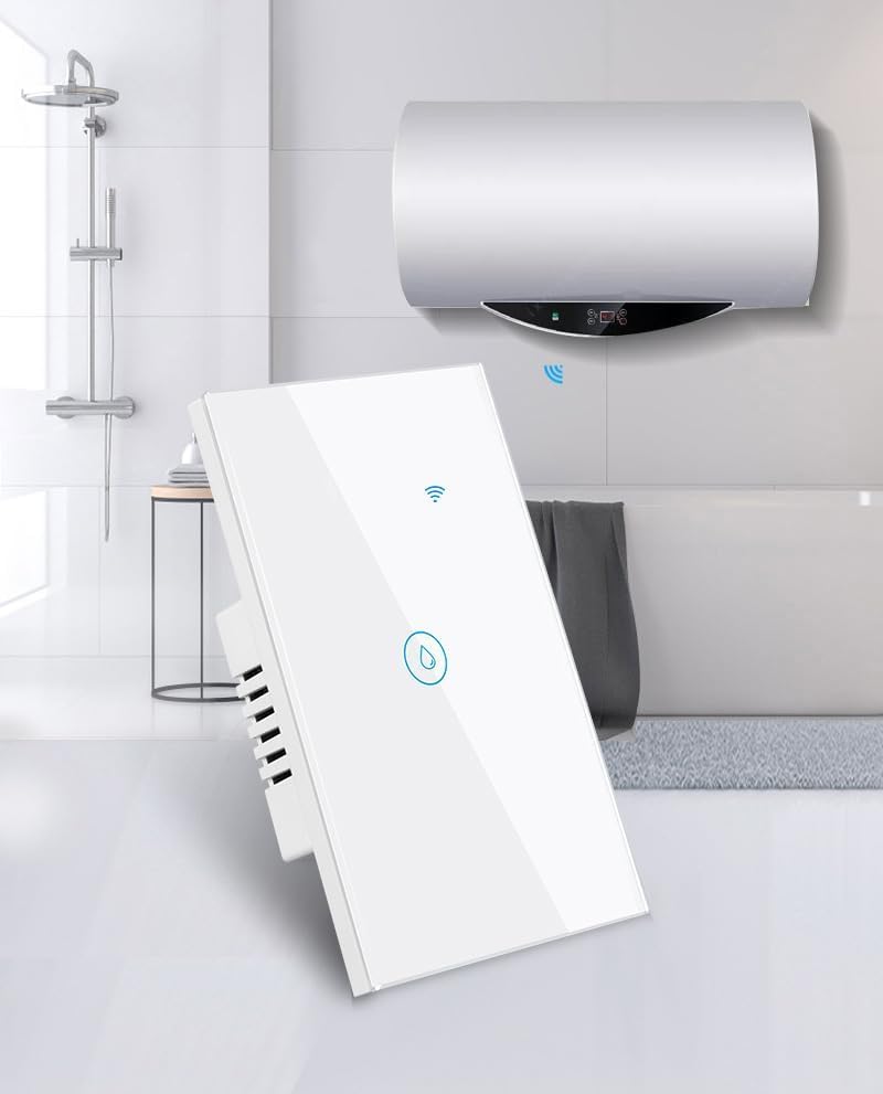 Homekit US 20A Smart Water Heater Switch,Glass Touch Panel,Works with Apple Homekit, Neutral line Needed - Image 5