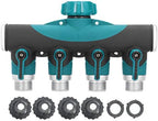4 Way Hose Splitter Metal Water Valve Connector by Unknown