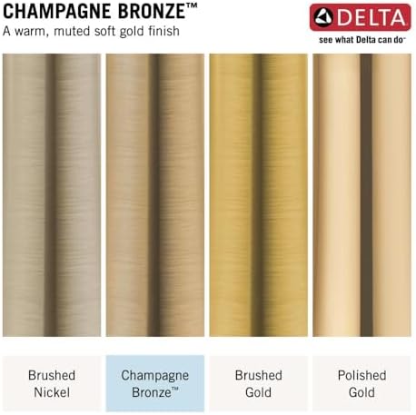 Delta 2-Setting Brushed Gold Wall Mount Handheld Shower Head with ProClean Spray, Hand Held Shower Head and Hose with High Pressure Spray, Lumicoat Champagne Bronze 55537-CZ-PR - Image 4