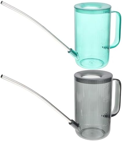 Stainless Steel Watering Can with Long Spout 2 Pack for Indoor Plants by HYTROVE