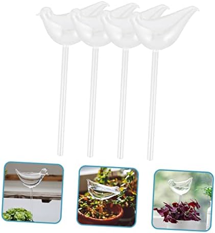 BESPORTBLE 4pcs Self Watering Plant Waterers Decorative Bird Shaped Glass Watering Globes for Indoor and Outdoor Plants Automatic Drip System Lasts Days for Travel and Holidays - Image 5
