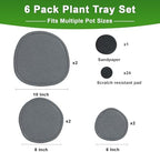 6 8 10 Inch 6 Pack Diatomite Plant Saucers for Indoors, Plant Drip Tray - Image 2