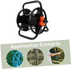 balacoo Pipe Storage Rack Outside Hose Reel Water Hose Roller Wall Mount Reel Watering Cart Floor Standing Reel Holder Reel on Wheels Winding Reel Plastic - Image 2