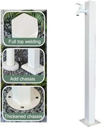 Outdoor Stainless Steel Garden Hose Stand - Decorative Water Faucet Fountain Dispenser for Irrigation & Washing (95x13CM) - Durable, Stylish Water Feature - Image 5