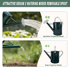 Metal Watering Can for Outdoor Plants, 1.7 Gallon Dark Green Garden Watering Can for Flower, Houseplants, Galvanized Finish - Image 5