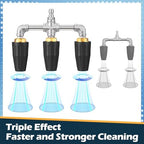 3-in-1 Turbo Nozzle Pressure Washer 4000 PSI 360° Rotating Turbo Nozzle with 1/4" Quick Connector 2.5 Orifice Tips (Black) - Image 4