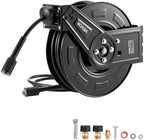 VEVOR Pressure Washer Hose Reel, 60 ft x 1/4 inch Retractable Power Heavy-Duty Steel Washer Hose Reel, 4000PSI Max, Auto-Rewinding, Flexible Wall/Floor Mounted for Car Washing,Garden,Floor Cleaning by VEVOR