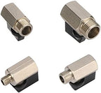 Hose Connector Adapter Garden Irrigation Regulates And Controls Air, Oil And Water 1/8" 1/4" 3/8" 1/2" BSP Male To Female Brass Ball Valve (Color : Gold) - Image 6
