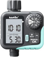 RAINPOINT Sprinkler Timer - Cycle & Soak Hose Timer for Garden Hose with Automatic Watering/Manual Watering/Rain Delay, Programmable for Irrigation System, Lawn, Yard, Outdoor by RainPoint