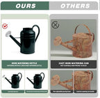 2.3 Gallon Dark Green Metal Watering Can for Plants and Garden with Removable Spout, Made of Galvanized Iron - Image 5