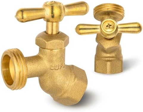 40PC HeSun 1/2" FIP Inlet x 3/4" MHT Outlet No-Kink Hose Bibb Valve by HeSun