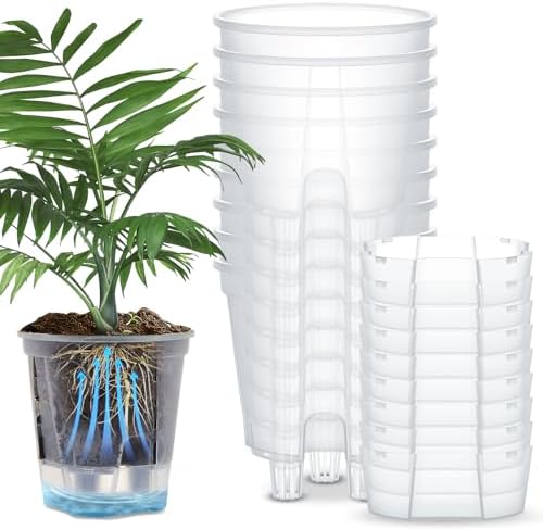 Wonderjune Self Watering Planter, 7.09'', Clear, 9 Pcs by Wonderjune