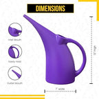 2 Pack Watering Can 1/2 Gallon - Small Watering Can for Indoor Plants - Outdoor Watering Can - Purple Plant Waterer - Plastic Watering Can for Garden - Image 2