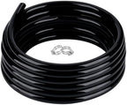 1/2" id - 100ft Black Vinyl Tubing Flexible PVC Irrigation Hose & 2 Clamps by ZY-hosetube