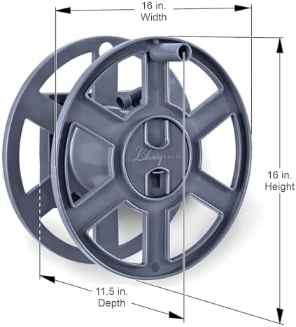 Liberty Garden Products Basics 510 Wall Mount Hose Reel, Gray Side Reel - Image 2