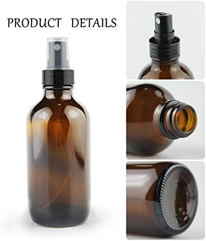 4oz Amber Glass Spray Bottle for Essential Oils,Small Empty Fine Mist Spray Bottle, Refillable Liquid Containers for Perfumes,Cleaning Products,16 Pack - Image 5