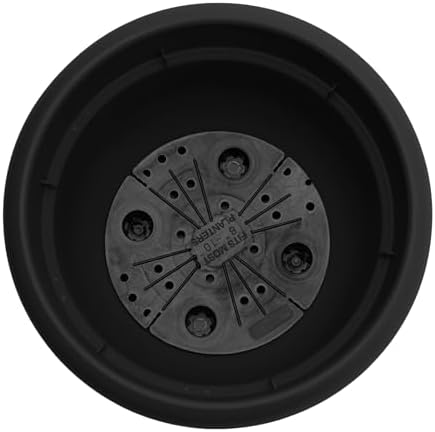 Bloem Ariana 10" Plastic Self-Watering Planter, Black, 4-Pack - Image 6