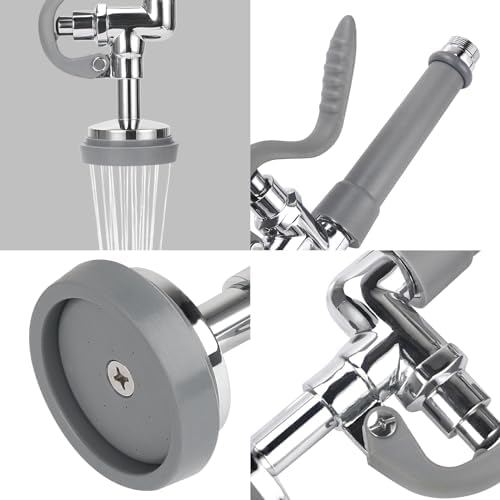 Gray Spray Valve with 38" Pre Rinse Hose, 38" Flexible Stainless Hose with High Pressure Pre Rinse Sprayer Nozzle Head Assembly Kit for Commercial Restaurant Industrial Kitchen Faucet - Image 6