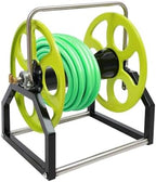 Garden Hose Reel, Portable Metal Hose Reel, Floor Mounted/Wall Mounted, Water Hose Holder for 328.1FT Hose, 0.55" Connection Diameter by Unknown