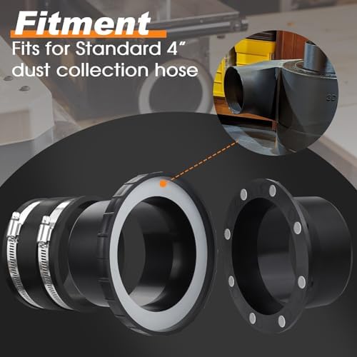 Magnetic Dust Collector System for 4" Shop Vacuum Hose,One-to-Multi Machines - Image 6