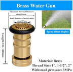 1-2" Heavy Duty Brass Fire Hose Nozzle – 1" Female NH/NST Thread, Adjustable Fog/Jet Spray for Firefighting & Gardening(1 inch) - Image 5