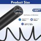 Epdm Garden Rubber Hose 3/8 Inch x 100 ft, Heavy Duty Sprayer Hose - Image 2