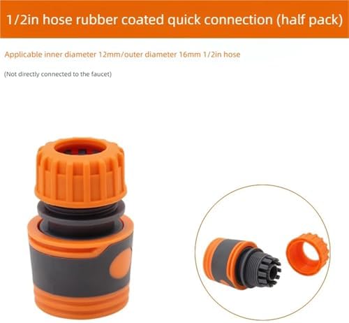Expandable Garden Hose Repair Kit 8PCS Male/Female Faucet Quick Connectors Garden Hose Coupler with Ball Valve for Pipe Repair and Watering Or Irrigation(B) - Image 2